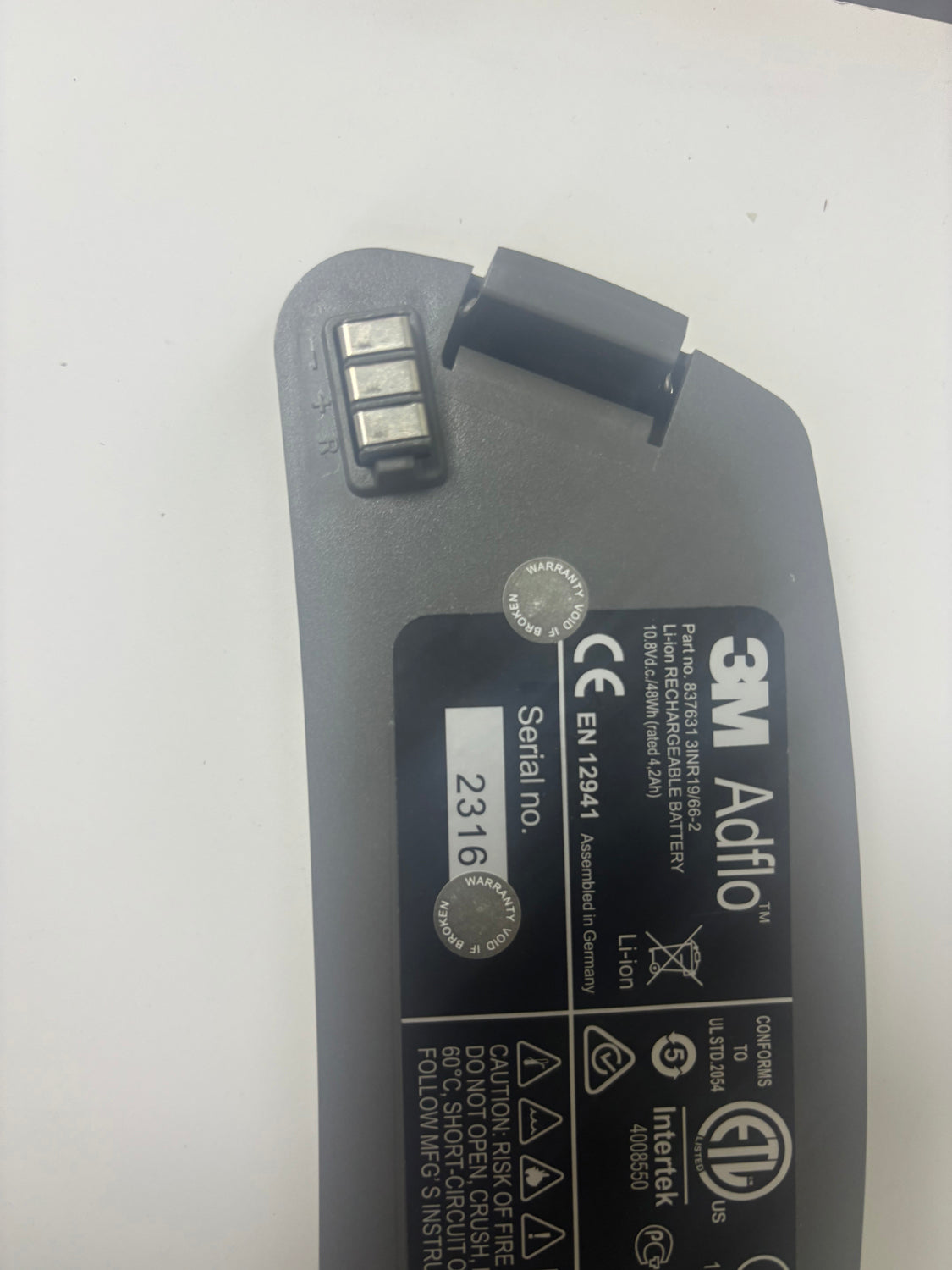 837631 Replacement Battery for 3M Adflo 837631 3INR19/66 4.5Ah 10.8V  Rechargeable Li-ion Battery