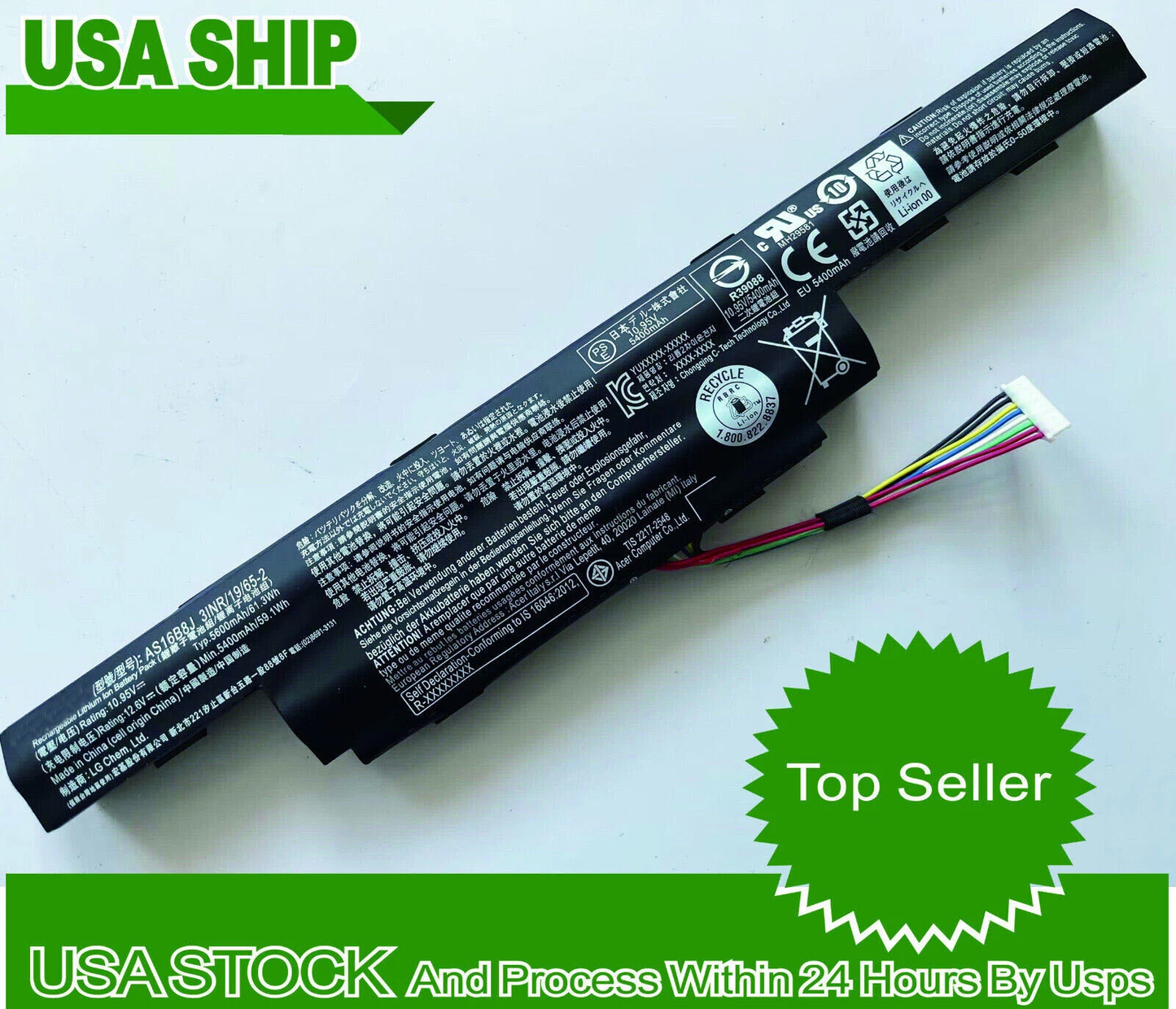 New Genuine AS16B5J AS16B8J Battery Replacement for Acer Aspire E5-575G F5-573G Laptop