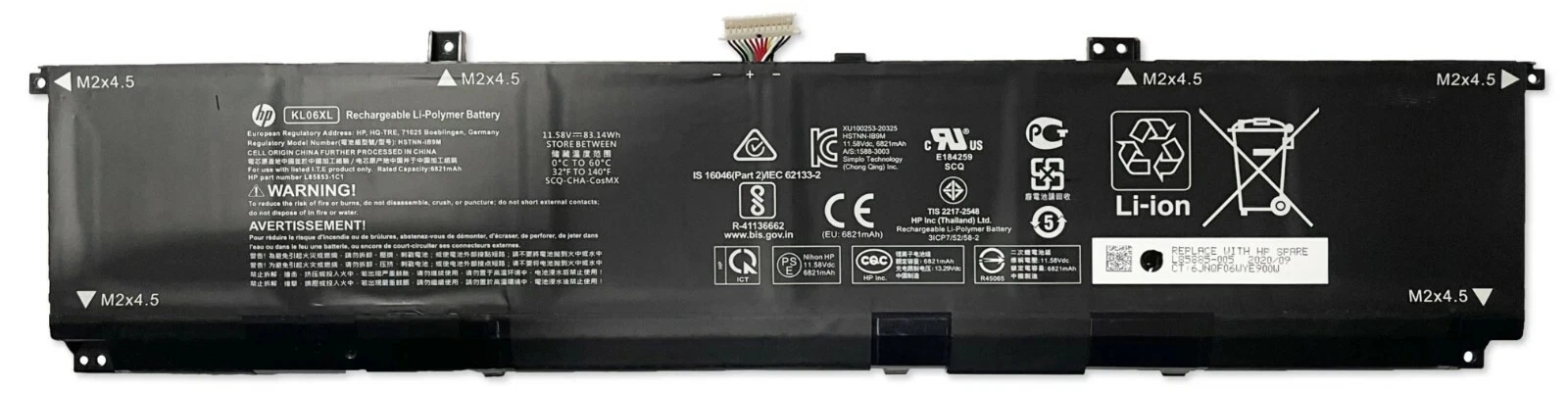 New Original KL06XL HSTNN‑IB9M L85885‑005 Battery Replacement for HP Envy 15‑EP0090TX Laptop