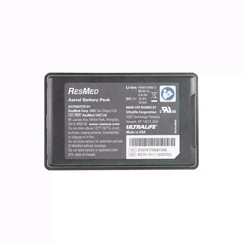 Genuine R270-7652 / R270-7417 Battery for ResMed Astral 150 Ventilator Ultralife