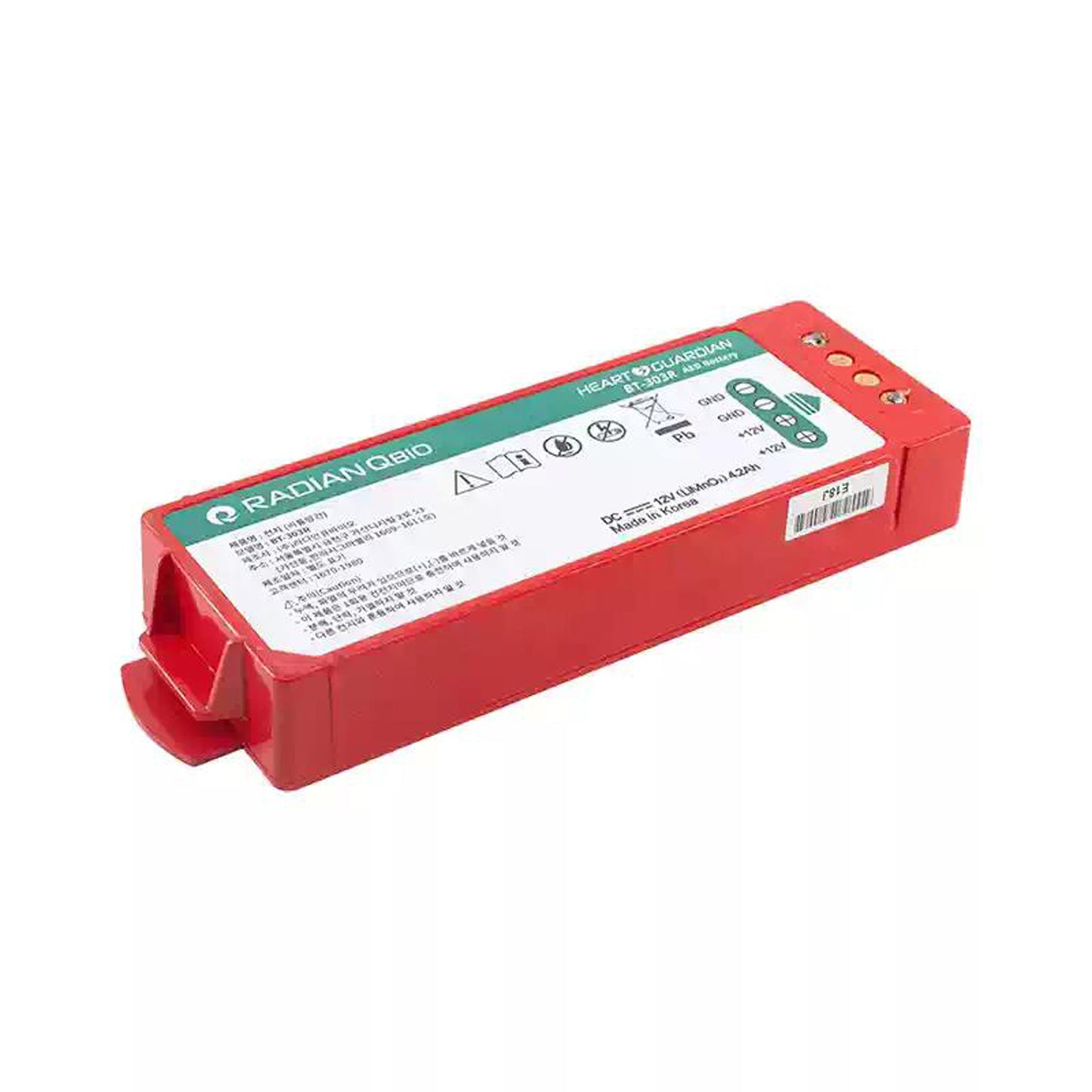 Original BT-303R 12V Non-Rechargeable Lithium Battery for RADIAN AED HR-501 Defibrillator Replacement