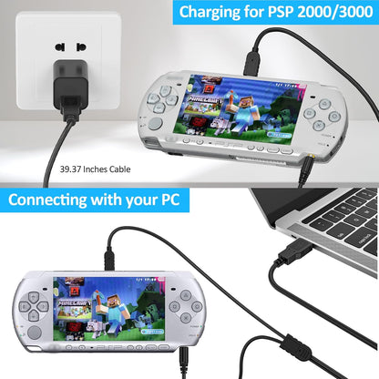 PSP Battery Replacement - 2 Pack with USB Charging Cable