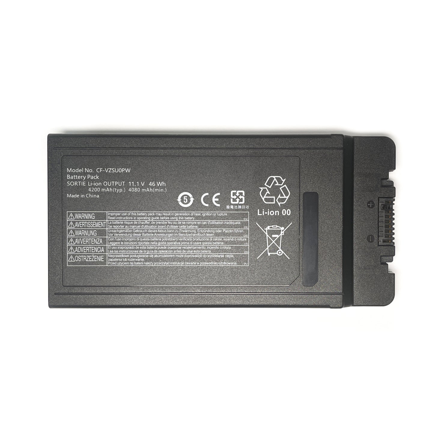CF-VZSU0PW CF-VZSU0PR Battery Replacement Pack for PANASONIC TOUGHBOOK CF54 CF-54 Mk1 Series 54 Gloved Multi Touch, 54 Lite, 54 Performance, 54 Prime Higher Capacity (11.1V 46Wh/4200mAh)