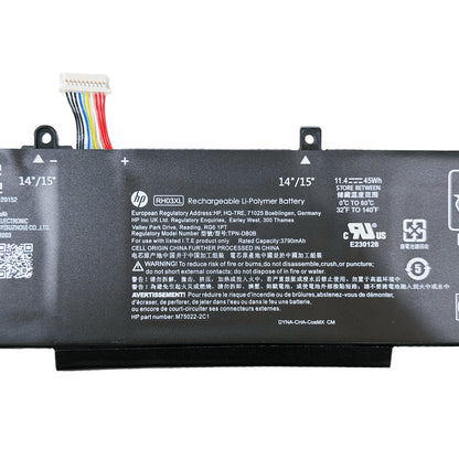 Genuine RH03XL Laptop Battery for HP ProBook 430 440 445 450 630 640 650 G8 Zhan 66 Pro 14 G4 Series TPN-DB0B HSTNN-OB1T HSTNN-DB0B HSTNN-IB9P HSTNN-IB9Q HSTNN-UB7X M01524-2B1 M01524-AC1 M02027-005 11.4V 45Wh