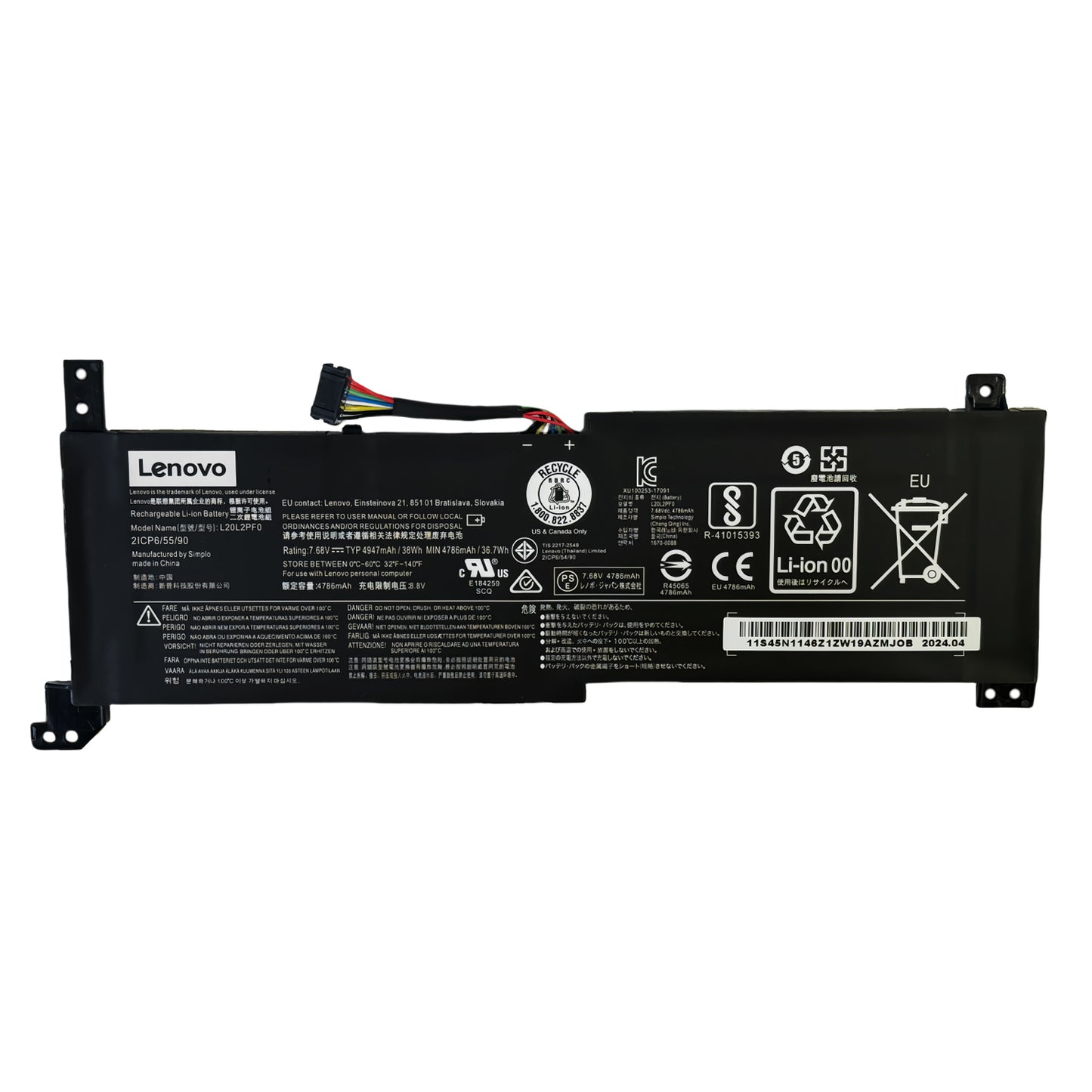 Genuine L20M2PF0 L20L2PF0 Laptop Battery Compatible with Lenovo IdeaPad 3-14ITL6 3-15ITL6 3-17ITL6 S14 V14 V15 V17 G2-ITL G3-IAP K14 Series L20M2PF8 5B11B36280 L20B2PF0 L20C2PF0 5B11B36273 5B11B36285