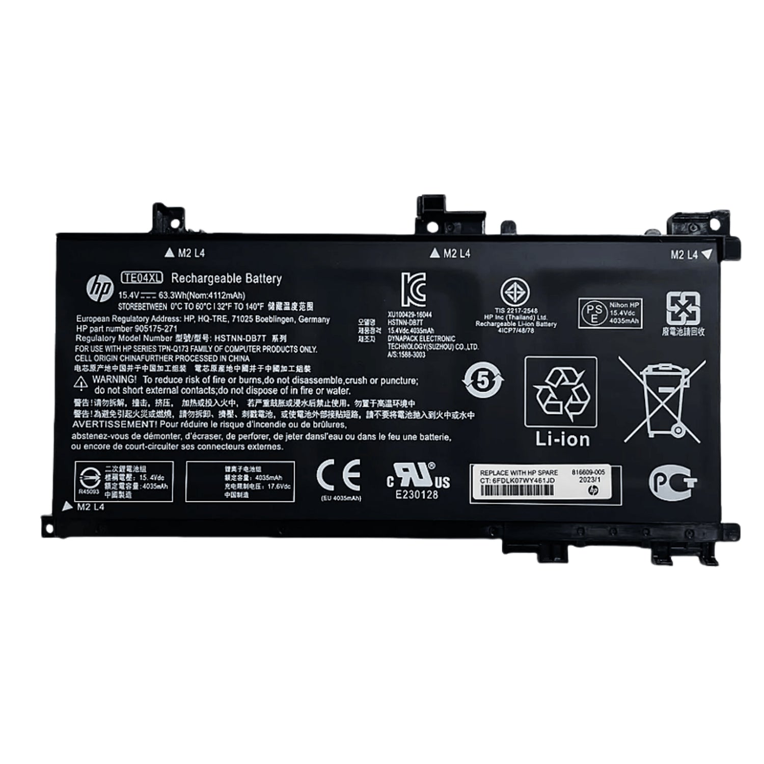 Genuine TE04XL Laptop Battery for HP Omen 15-AX Series & Pavilion 15-BC Series