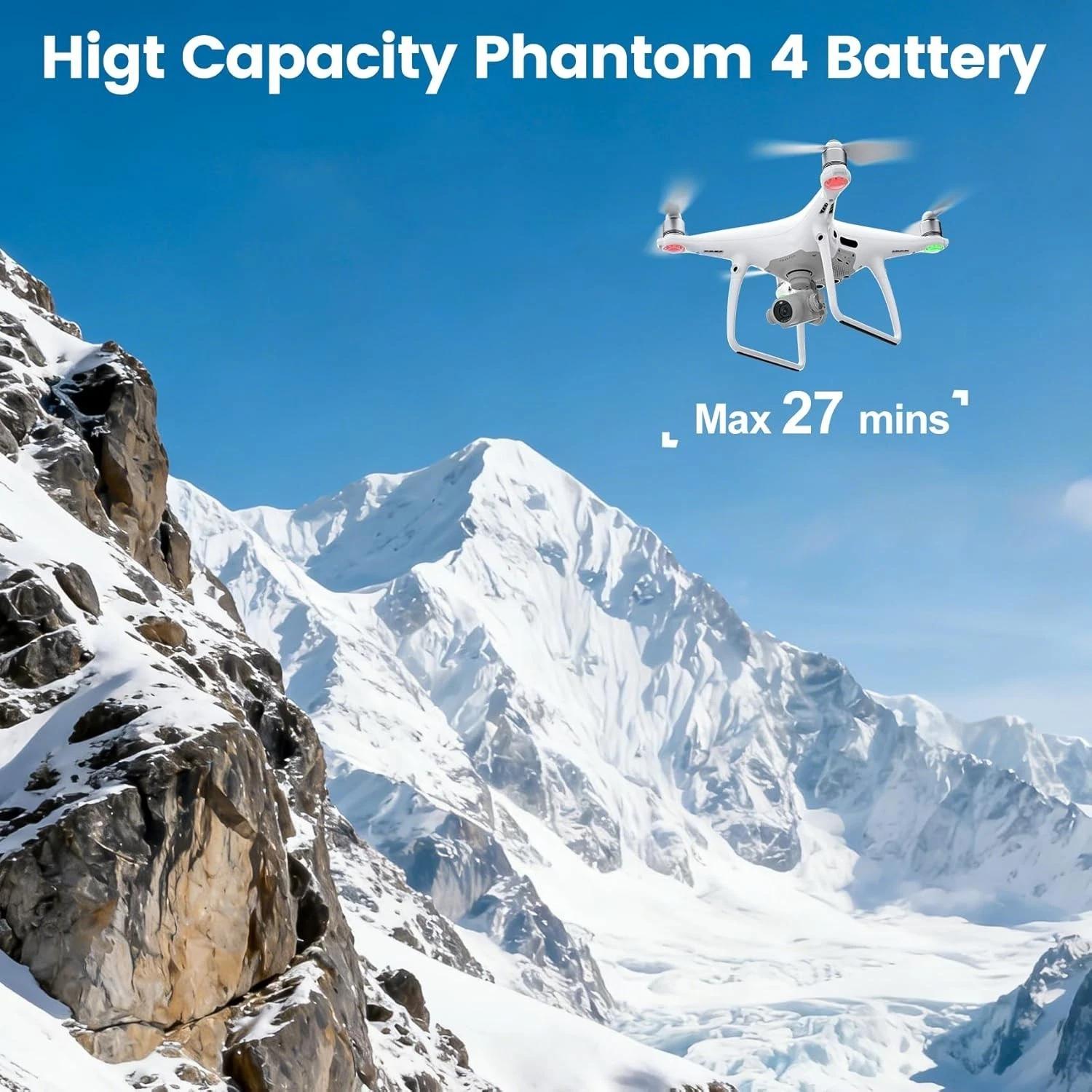 DJI Phantom 4 Series Intelligent Flight Battery High Capacity 5870mAh, for DJI Phantom 4, 4 Advanced, 4 Pro, 4 Pro V2.0, 4 RTK-OEM