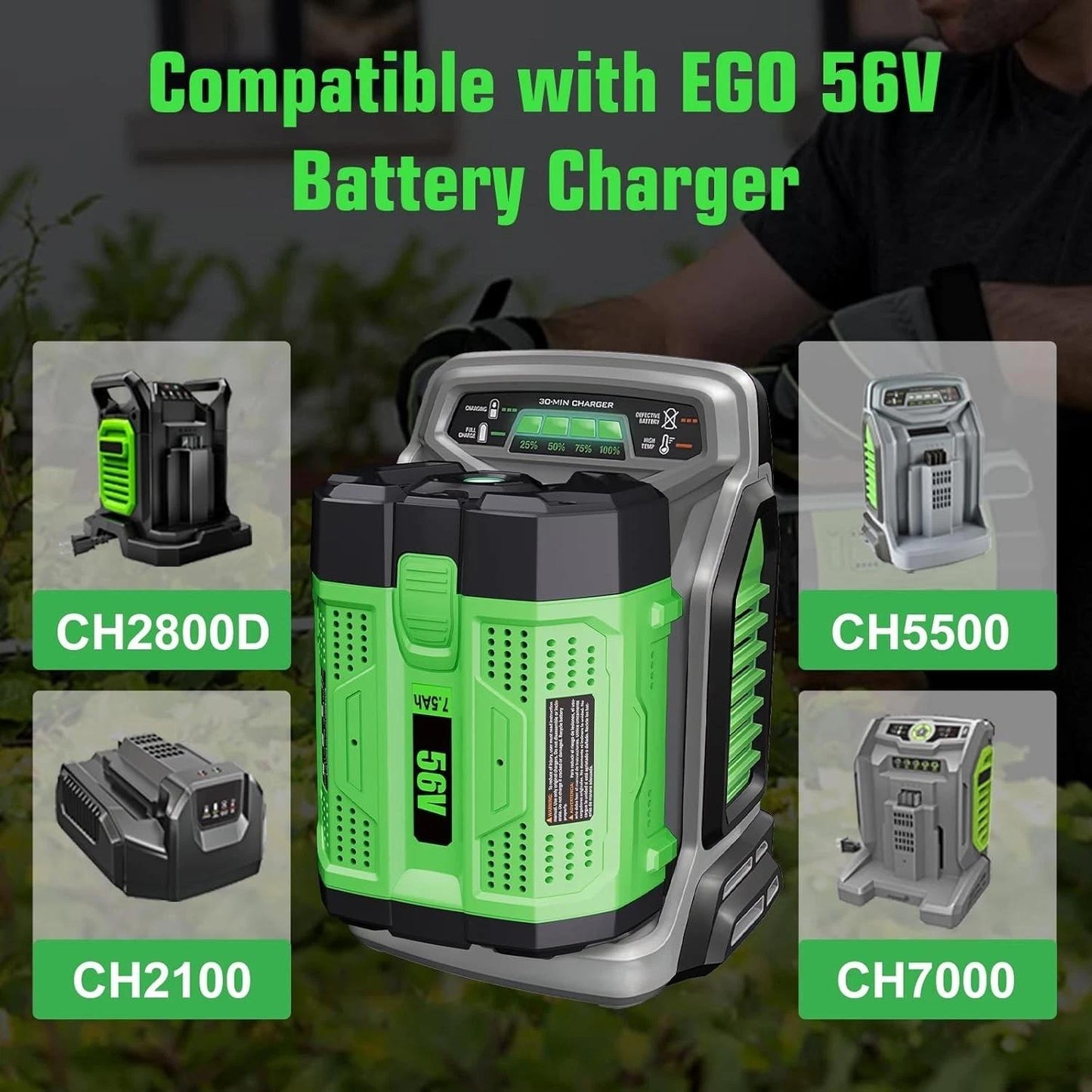 Genuine EGO Power BA1400T 56V Li‑ion Battery (2‑Pack) – Upgrade Fuel Gauge – New