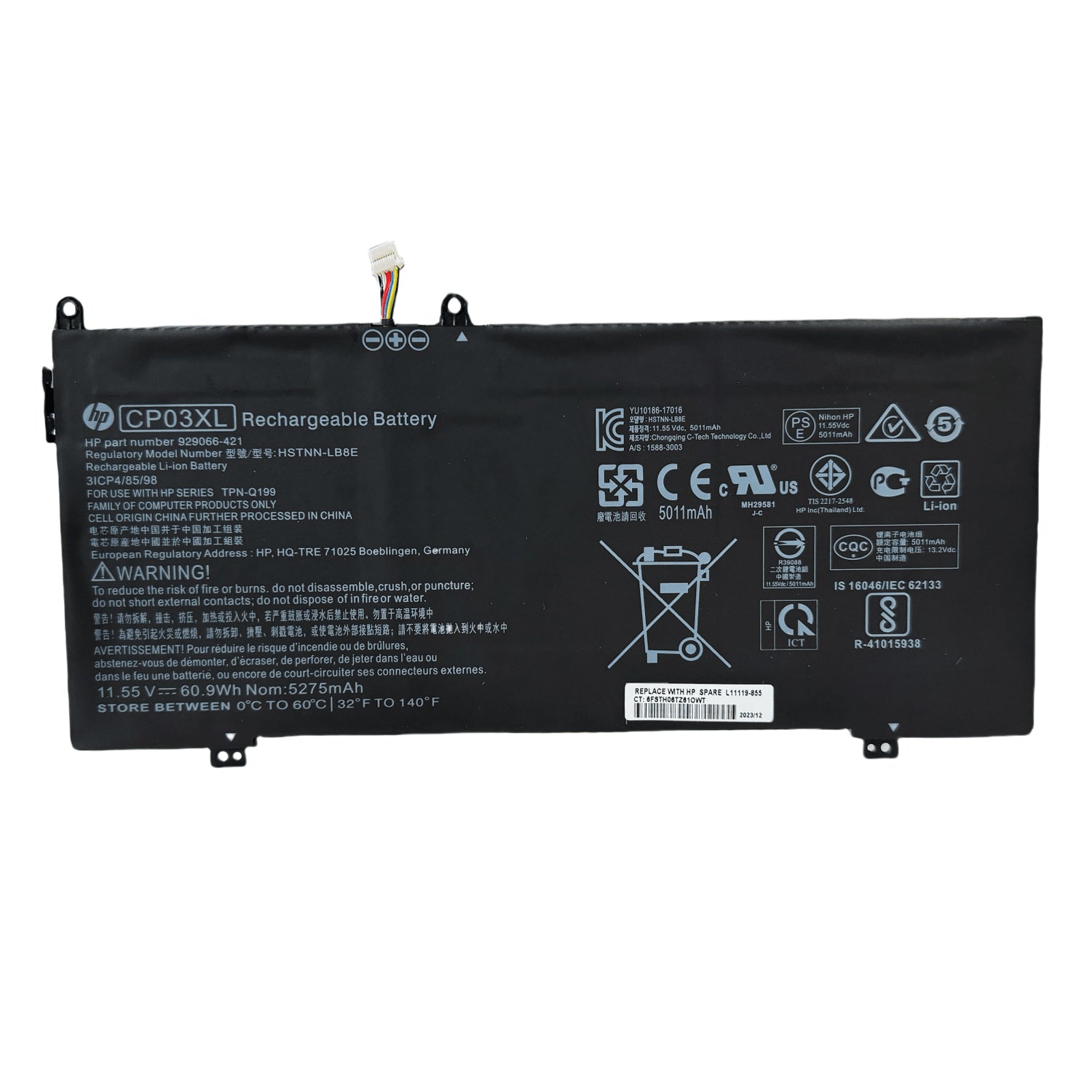 Genuine CP03XL 60.9Wh Battery for HP Spectre 13 X360 13-ae000 Series
