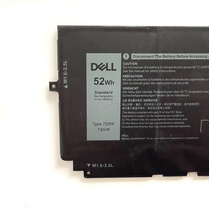 OEM Genuine 722KK 52Wh Battery Replacement for Dell XPS 13 9310 9300 Laptop (0WN0N0, 02XXFW, 2XXFW)