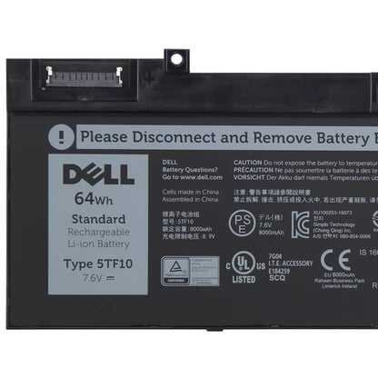 New 5TF10 64Wh 7.6V Battery Replacement for Dell Precision 7730 7740 Laptop