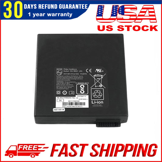 91.02Wh Replacement Battery for Philips CX50 CX30 Ultrasound Compatible with 453561446194 453561446193 453561446192 REF 453561446191 M6477