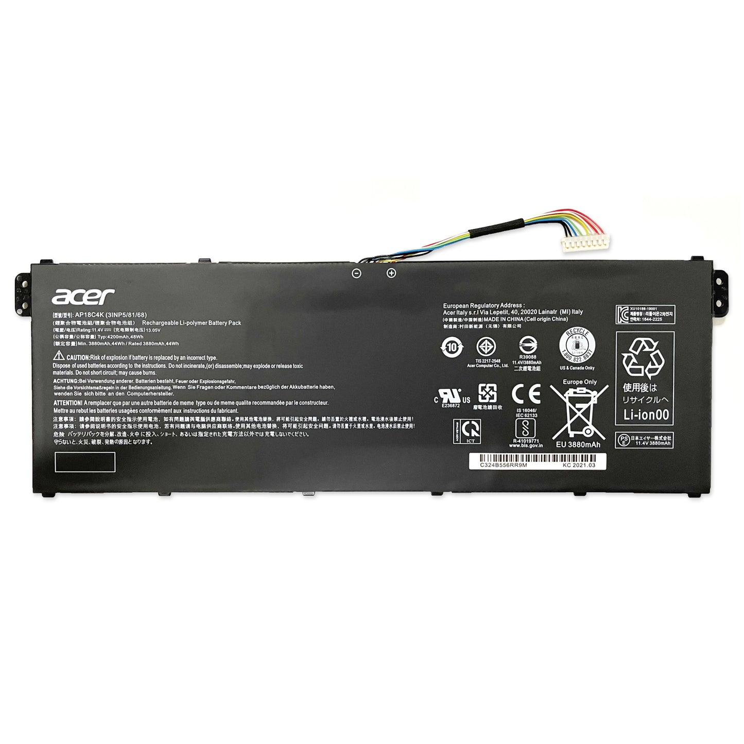 Genuine AP18C4K 48Wh Battery Replacement for Acer Aspire 5 A515-43G A515-44 A515-44G Spin 3 SP314-54N