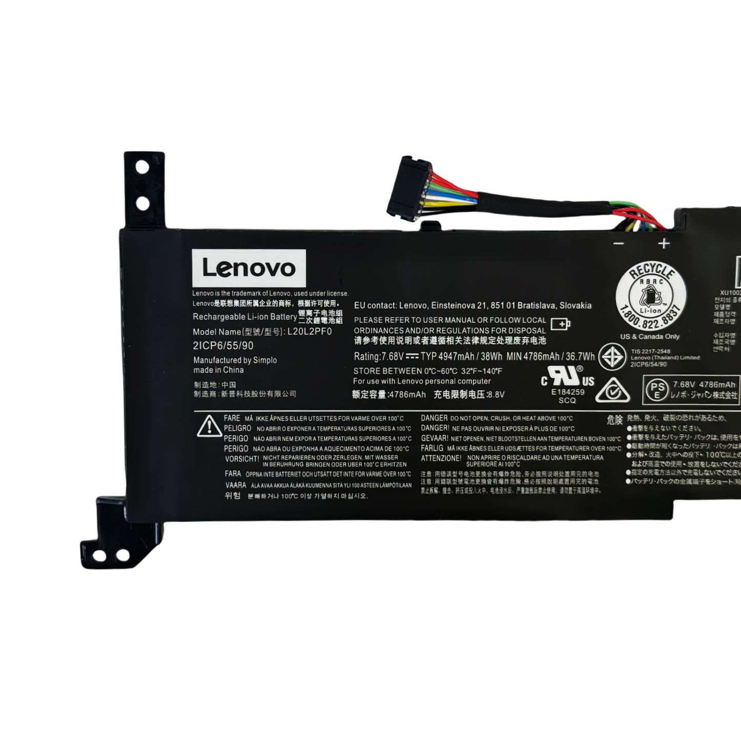 Genuine L20M2PF0 L20L2PF0 Laptop Battery Compatible with Lenovo IdeaPad 3-14ITL6 3-15ITL6 3-17ITL6 S14 V14 V15 V17 G2-ITL G3-IAP K14 Series L20M2PF8 5B11B36280 L20B2PF0 L20C2PF0 5B11B36273 5B11B36285