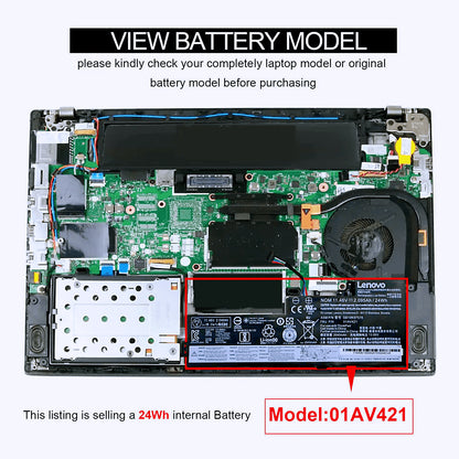 Genuine 01AV420 01AV421 01AV489 01AV419 Laptop Battery for Lenovo ThinkPad T470 T480 A475 A485 TP25 | 11.4V 24Wh