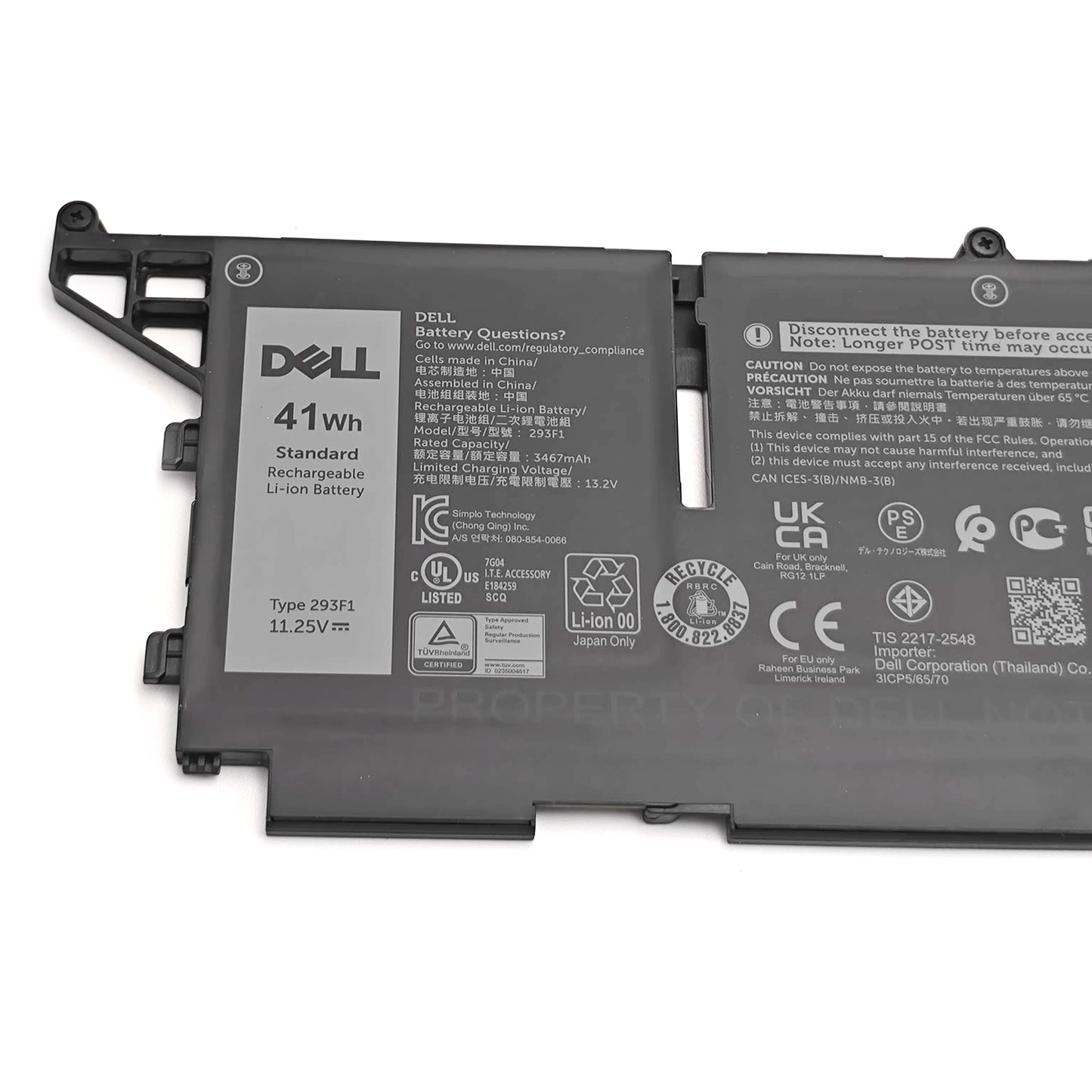 Genuine Dell 293F1 41Wh 3‑Cell Battery Replacement for Latitude 5330 5430 7330 7430 7530 Laptop