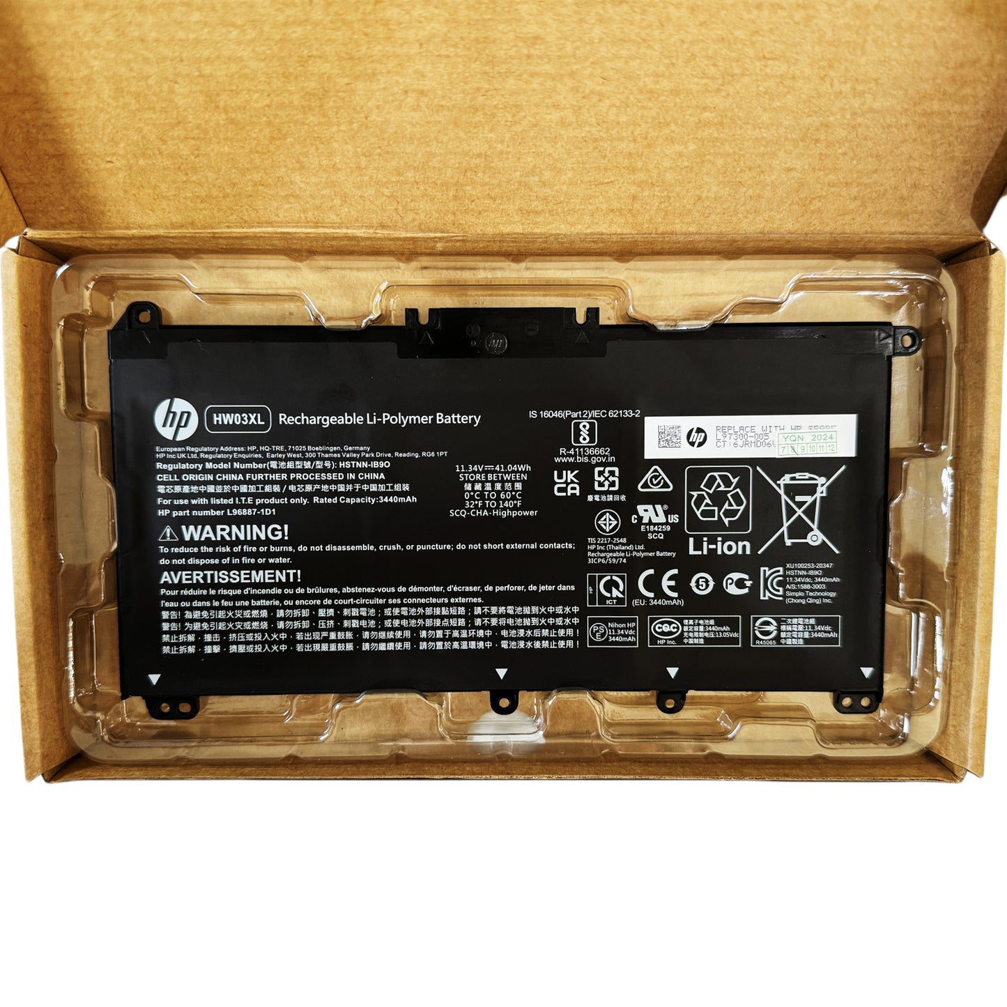 Genuine HW03XL HW03 Laptop Battery for HP Pavilion 15-EG 15-EH 17-CN Series