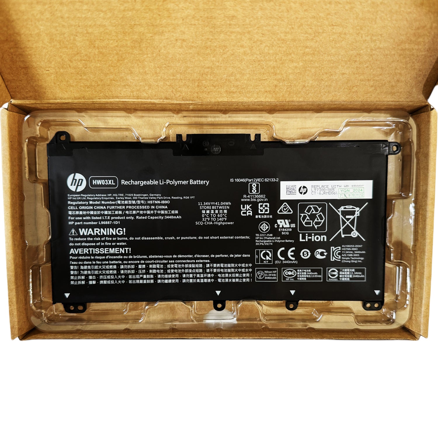 Genuine HW03XL HW03 Laptop Battery for HP Pavilion 15-EG 15-EH 17-CN Series
