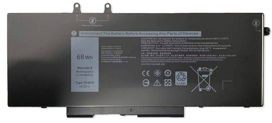 68Wh 3HWPP 15.2V Battery for Dell Latitude 5501 5510 5511 5401 5410 5411 E5410 E5510 E5401 E5501 E5411 E5511 Precision 3551 3541 for Inspiron 17 7500 7506 2-in-1 Black 451-BCMN 10X1J N2NLL 1VY7F 3YNXM