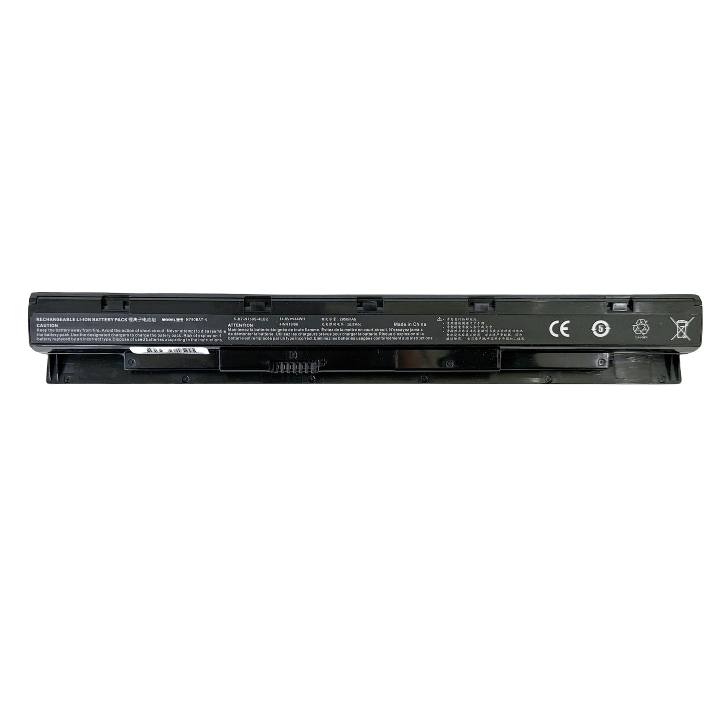  N750BAT-4 Laptop Battery For Clevo N750BU N751BU N750S | 14.8V 44Wh