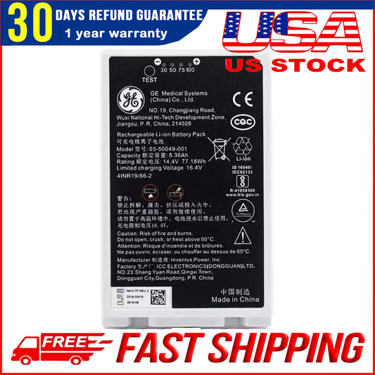 New Genuine 03-50049-001 / REF 5803177 Battery for GE Color Ultrasound (4INR19/66-2)