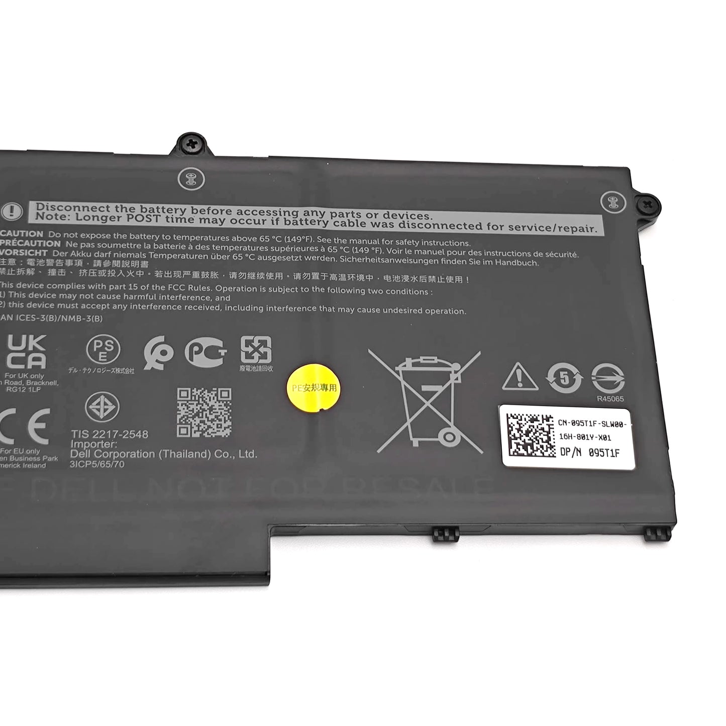 Genuine Dell 293F1 41Wh 3‑Cell Battery Replacement for Latitude 5330 5430 7330 7430 7530 Laptop