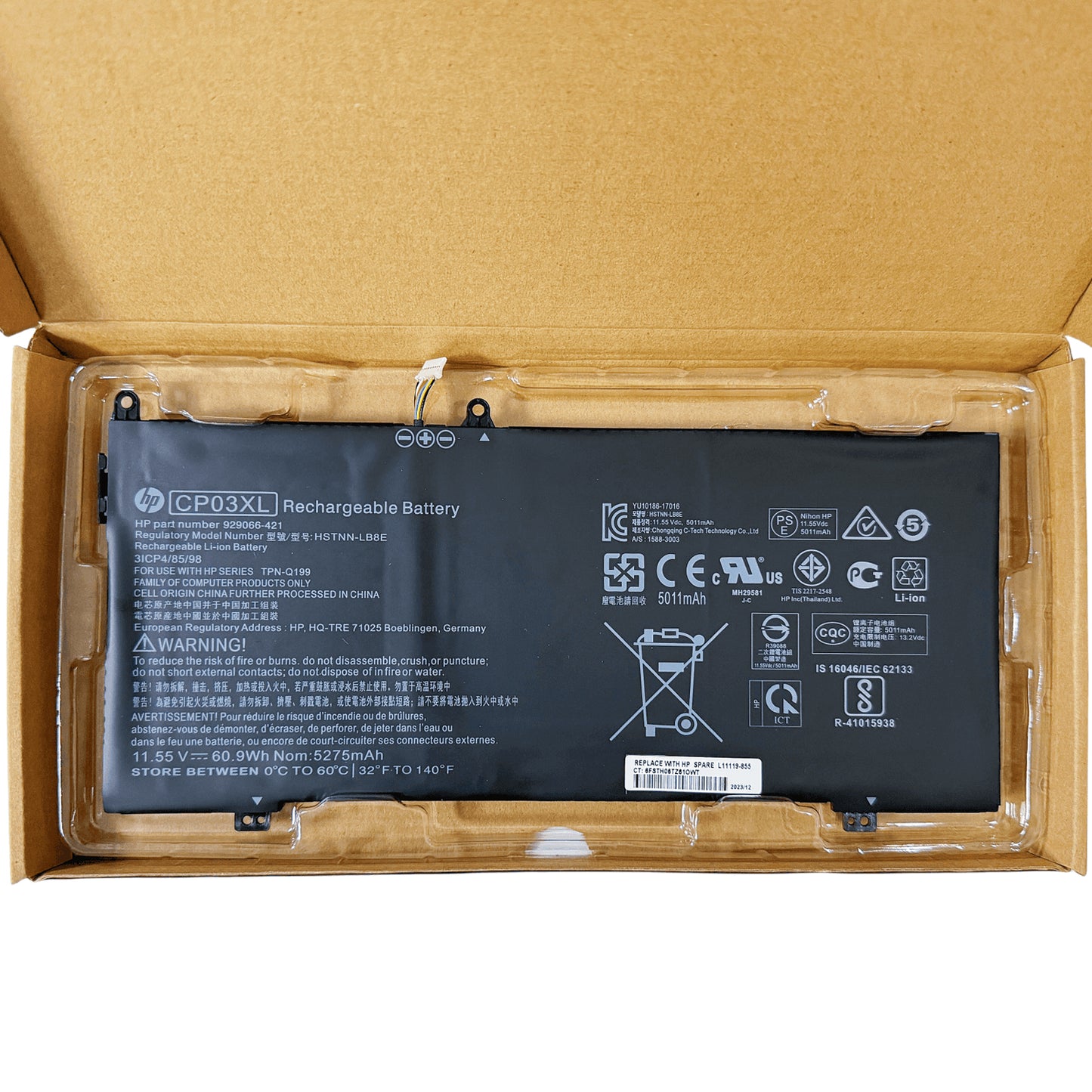 Genuine CP03XL 60.9Wh Battery for HP Spectre 13 X360 13-ae000 Series