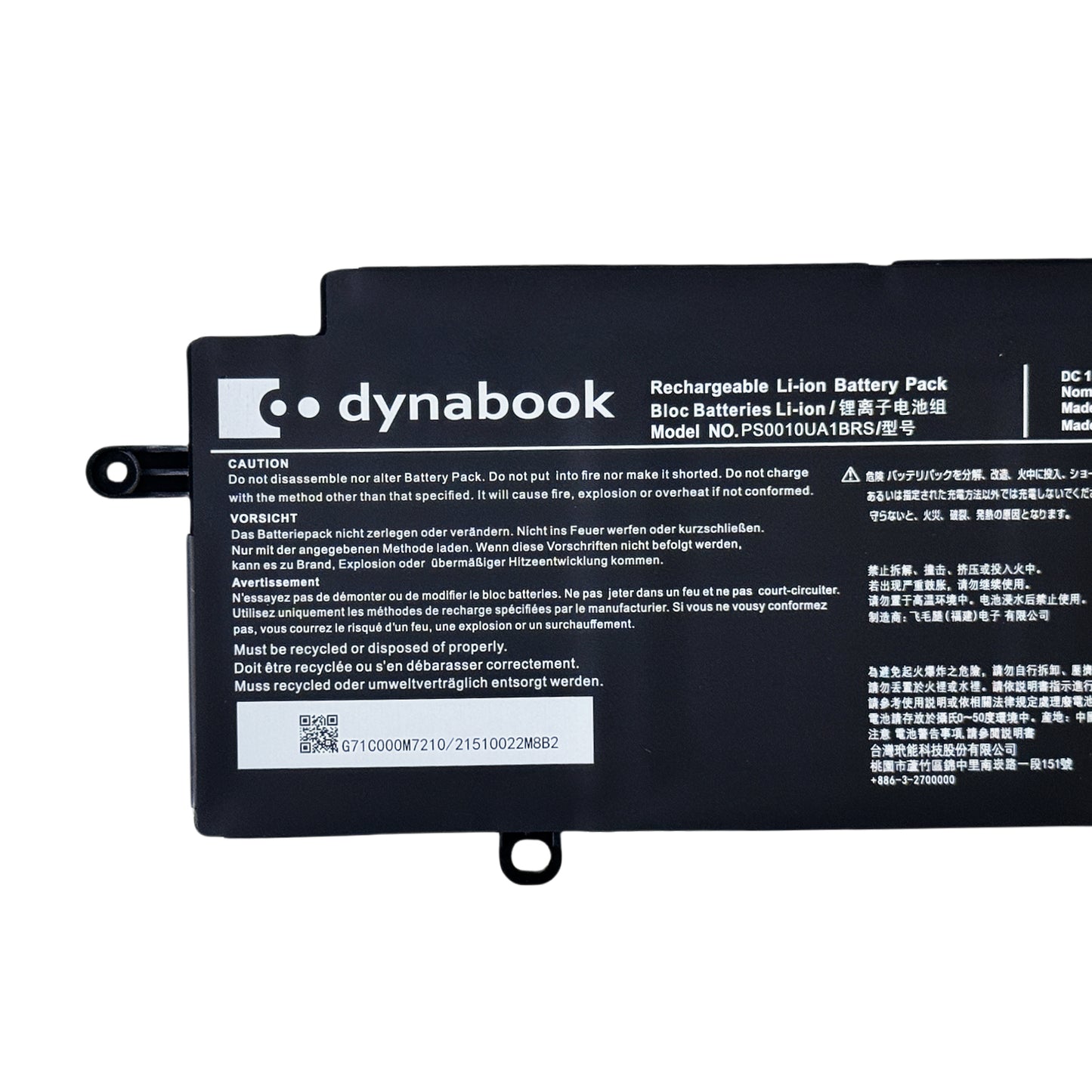 Original PS0010UA1BRS OEM Battery for Toshiba Dynabook Portege X30W X30W-J