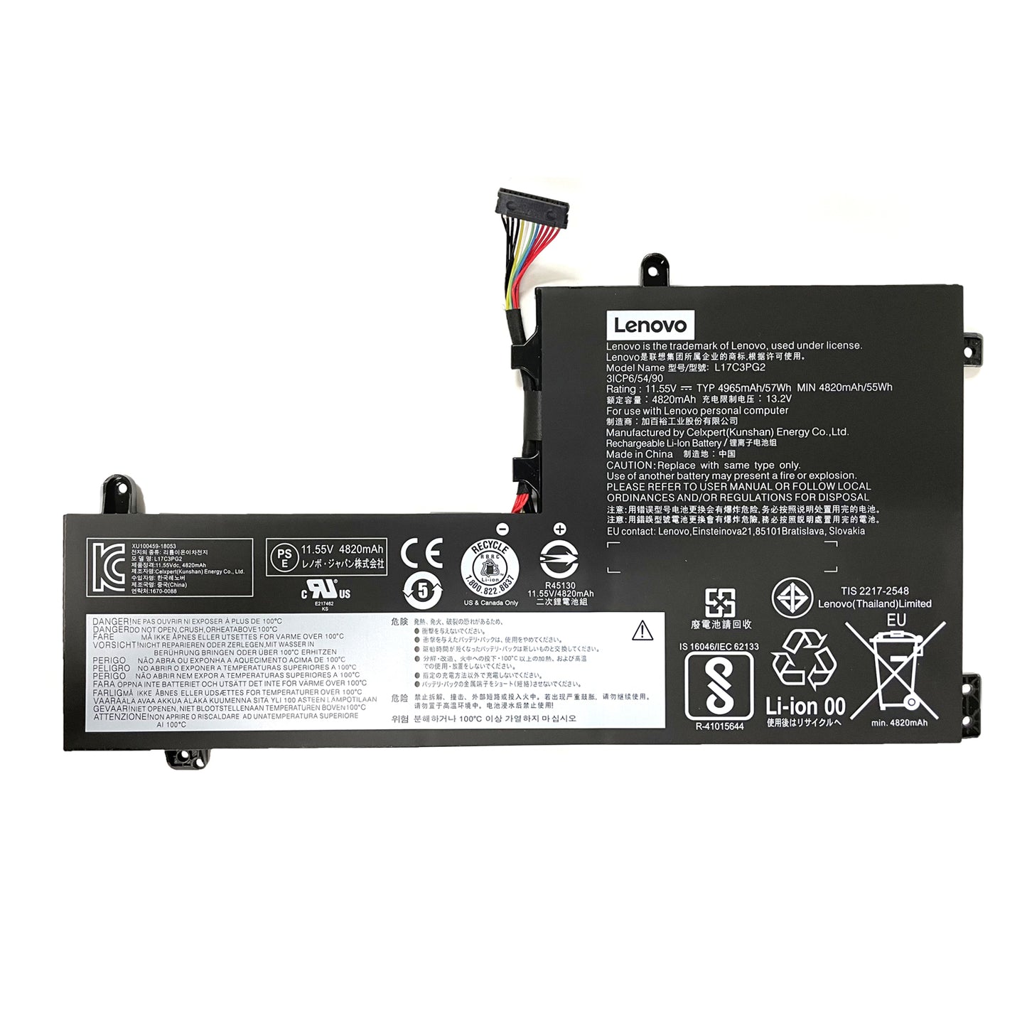 L17M3PG2 Laptop Battery 57Wh 4955mAh 11.55V Compatible with Lenovo Legion Y7000-2019 Y545 Y540-15IRH Y530-15ICH-1060 Series L17C3PG2 5B10T31045 5B10W69457 5B10W67279 5B10Q88559