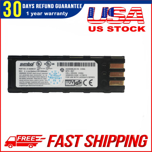 Genuine 21-62606-01 Battery Replacement for Symbol LS3478, LS3578, DS3478, DS3578 Scanner