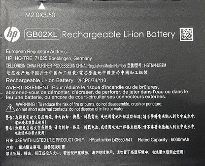 New GB02XL Battery Replacement for HP Chromebook x360 11 G2 EE (HSTNN-IB8W, L42550-2C1, L42583-005)