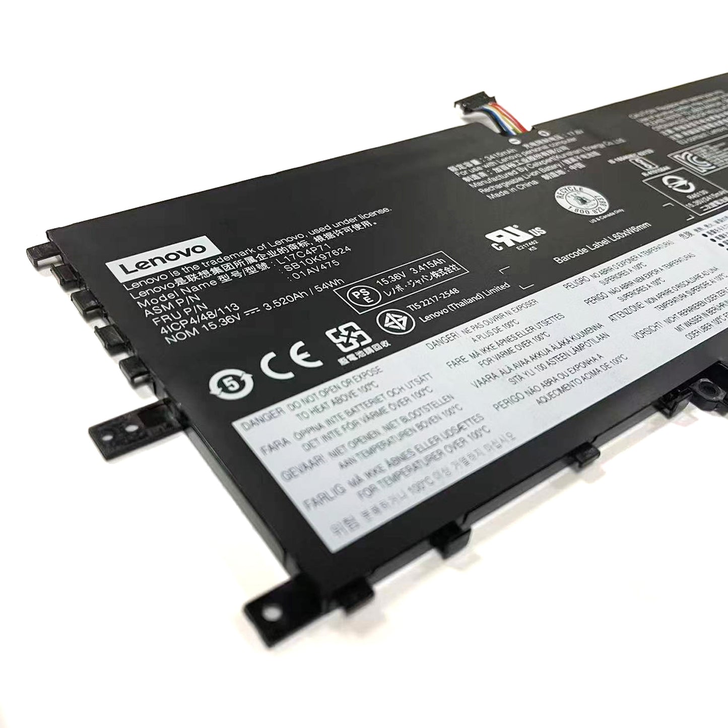 Genuine L17M4P71 L17C4P71 L17M4P73 Laptop Battery for Lenovo ThinkPad X1 Yoga 3rd Gen 2018 Series 20LD 20LE 20LF 20LG TP00076D 01AV474 SB10K97623 01AV475 SB10K97624 01AV499 SB10K97638 02DL003 15.36V 54Wh