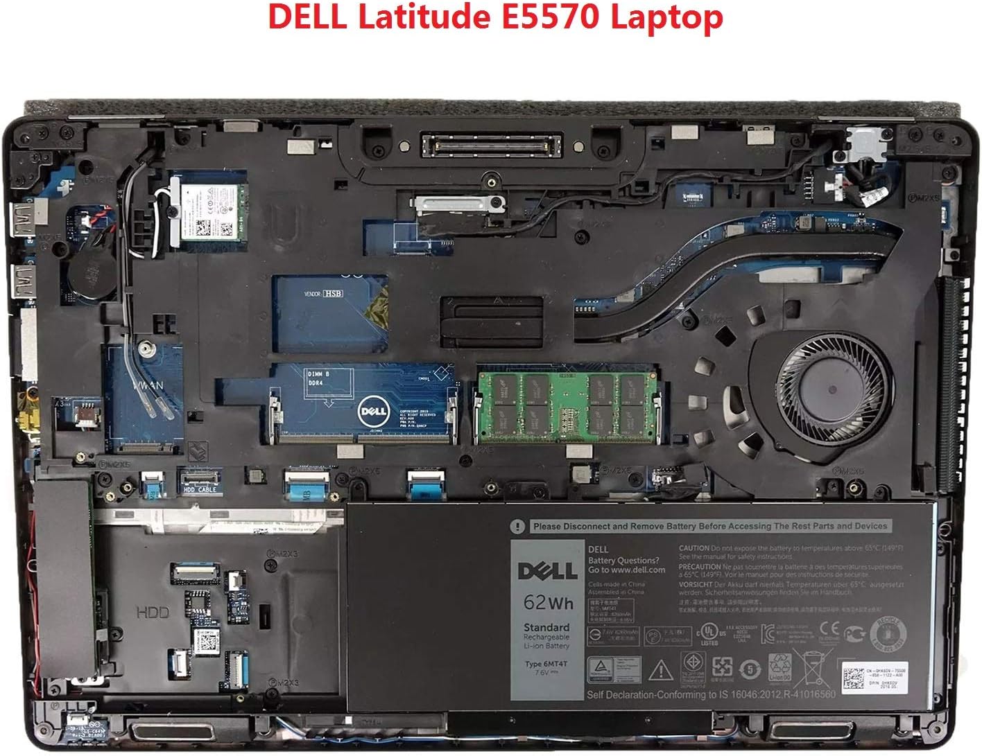 Dell 6MT4T 7.6V 62Wh Replacement Battery for Latitude E5270 E5470 E5570 Precision 3510