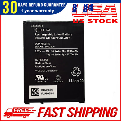 New OEM Original Kyocera Battery SCP-76LBPS For E7200 DuraForce PRO 3