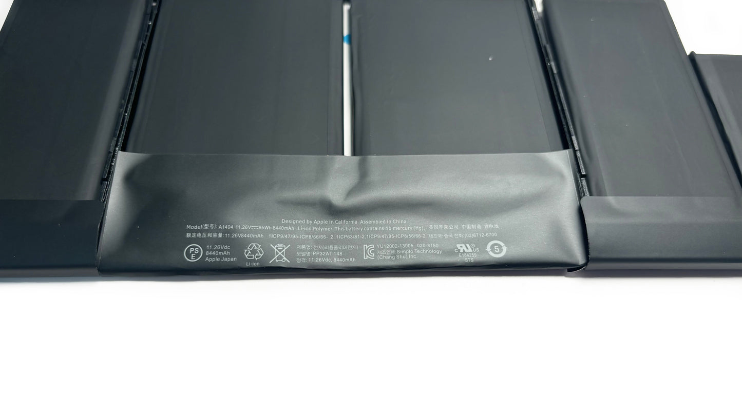 Genuine A1494 Laptop Battery Replacement for MacBook Pro 15 inch Retina A1398 (Late 2013 & Mid 2014);fit Retina ME293 ME294