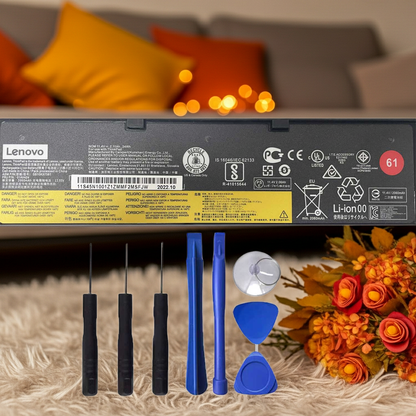 Genuine 01AV423 01AV424 01AV422 01AV452 61 Laptop Battery for Lenovo ThinkPad A475 A485 T470 T570 T480 T580 P51S P52S TP25 Series 61+ 01AV490 4X50M08810 SB10K97579 SB10K97580 SB10K97581 SB10K97597 11.4V 24Wh