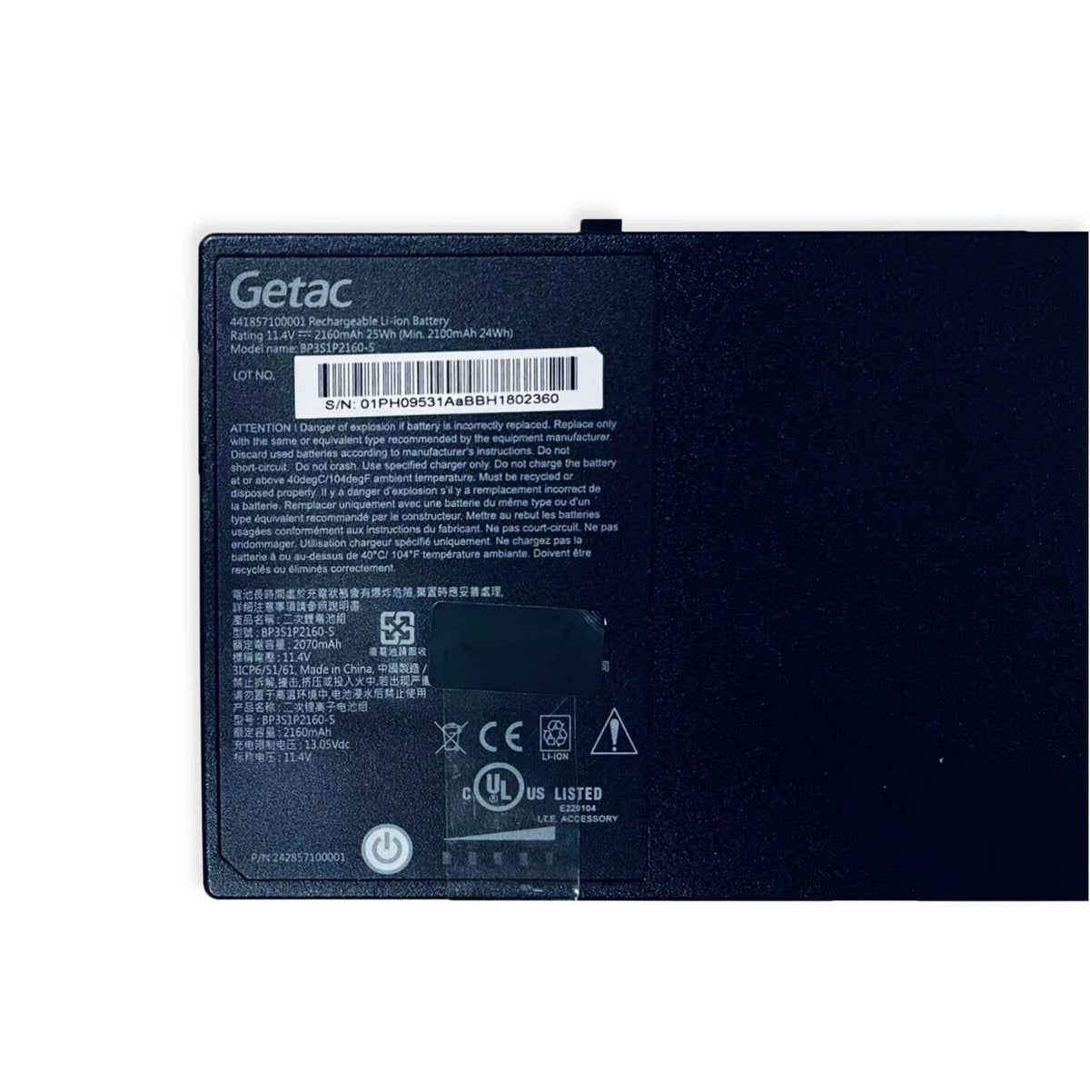 BP3S1P2160-S Battery for Getac F110 G2 G3 G4 441857100001