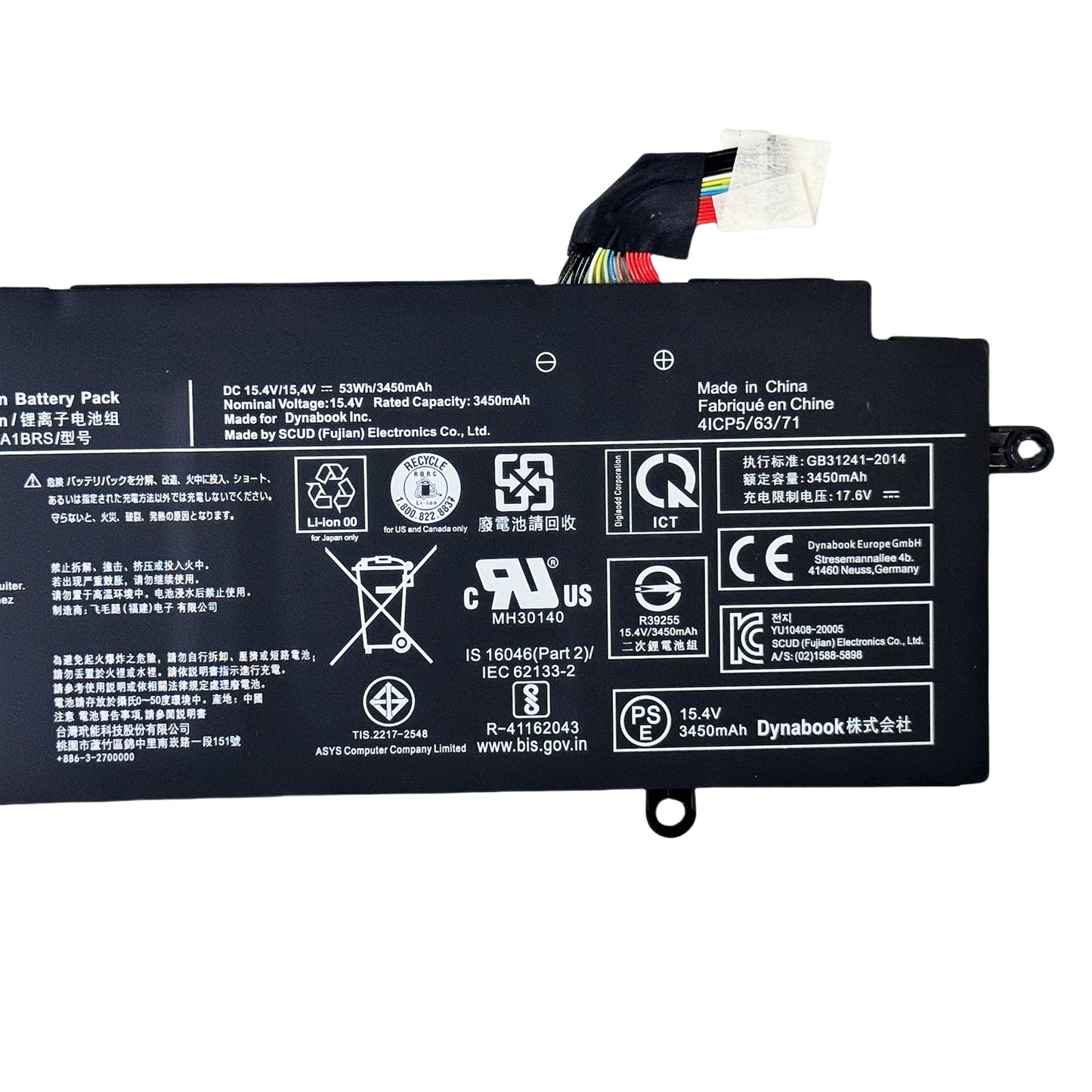Original PS0010UA1BRS OEM Battery for Toshiba Dynabook Portege X30W X30W-J