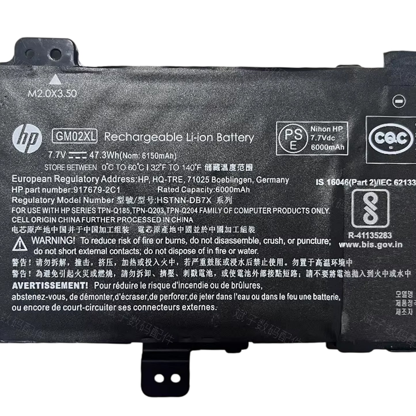 GM02XL HSTNN-DB7X 917725-855 Battery Replacement for HP Chromebook x360 11 G1 G3 G5