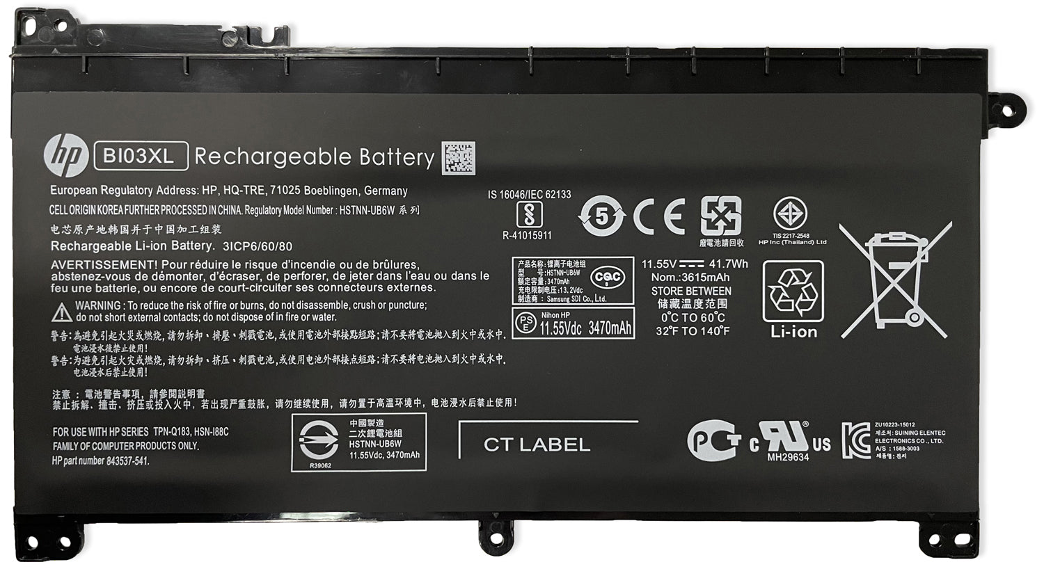 Genuine BI03XL ON03XL Laptop Battery for HP Stream 14-CB, 14-AX, 14-DS Series