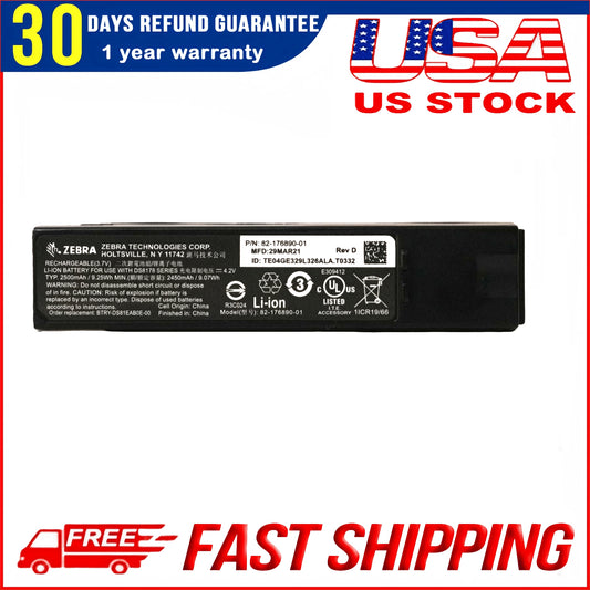 New Original 82-176890-01 Replacement Battery for Zebra DS8178 DS8170 Series Barcode Scanner