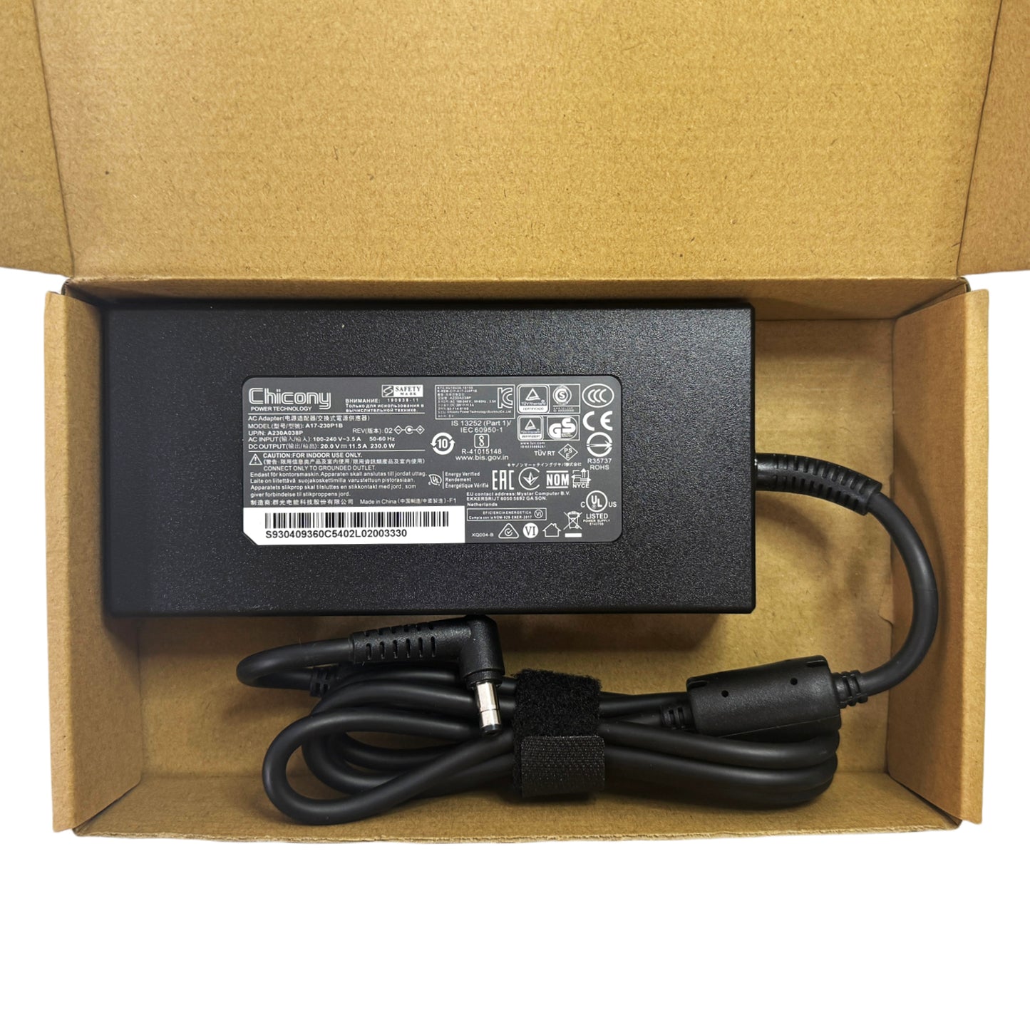Genuine Chicony A17-230P1B AC Adapter 20V 11.5A 230W Laptop Charger
