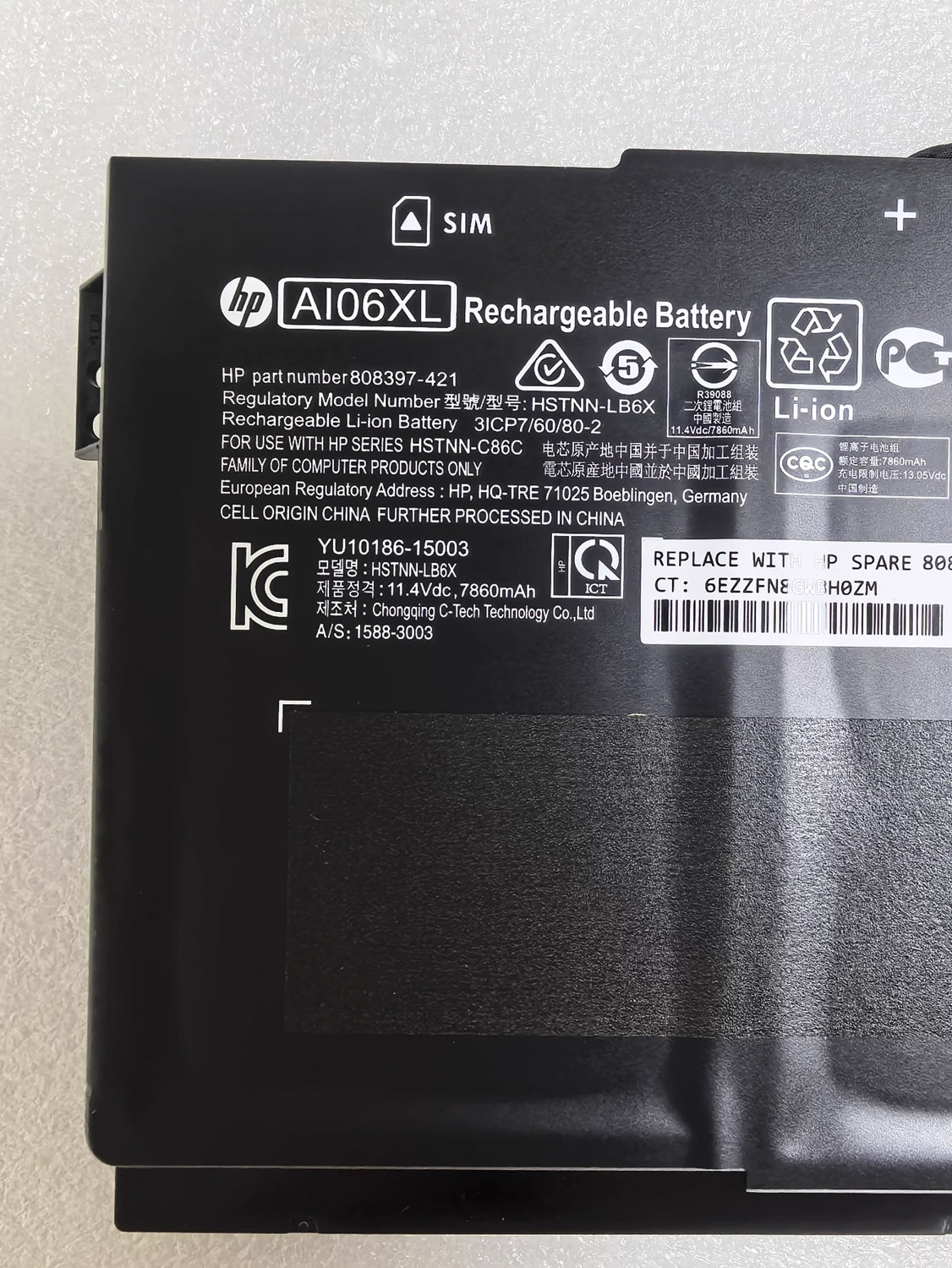 Genuine 96Wh AI06XL Battery Replacement for HP 808451-001 808451-002 808397-421 HSTNN-C86C Laptop