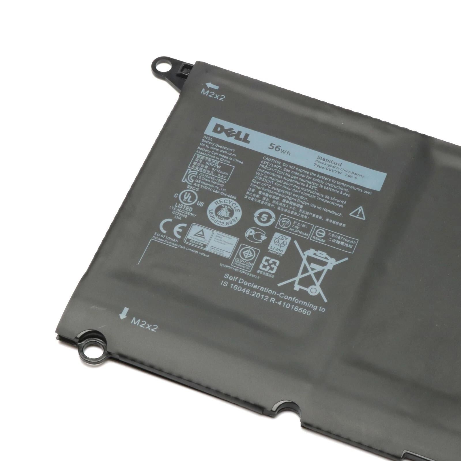 Genuine 90V7W 56Wh Battery Replacement for Dell XPS 13-9343 13-9350 13D-9343 Series Laptop