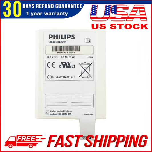 New Genuine REF 989803167281 Battery Replacement for Philips HeartStart XL+ Defibrillator Monitor