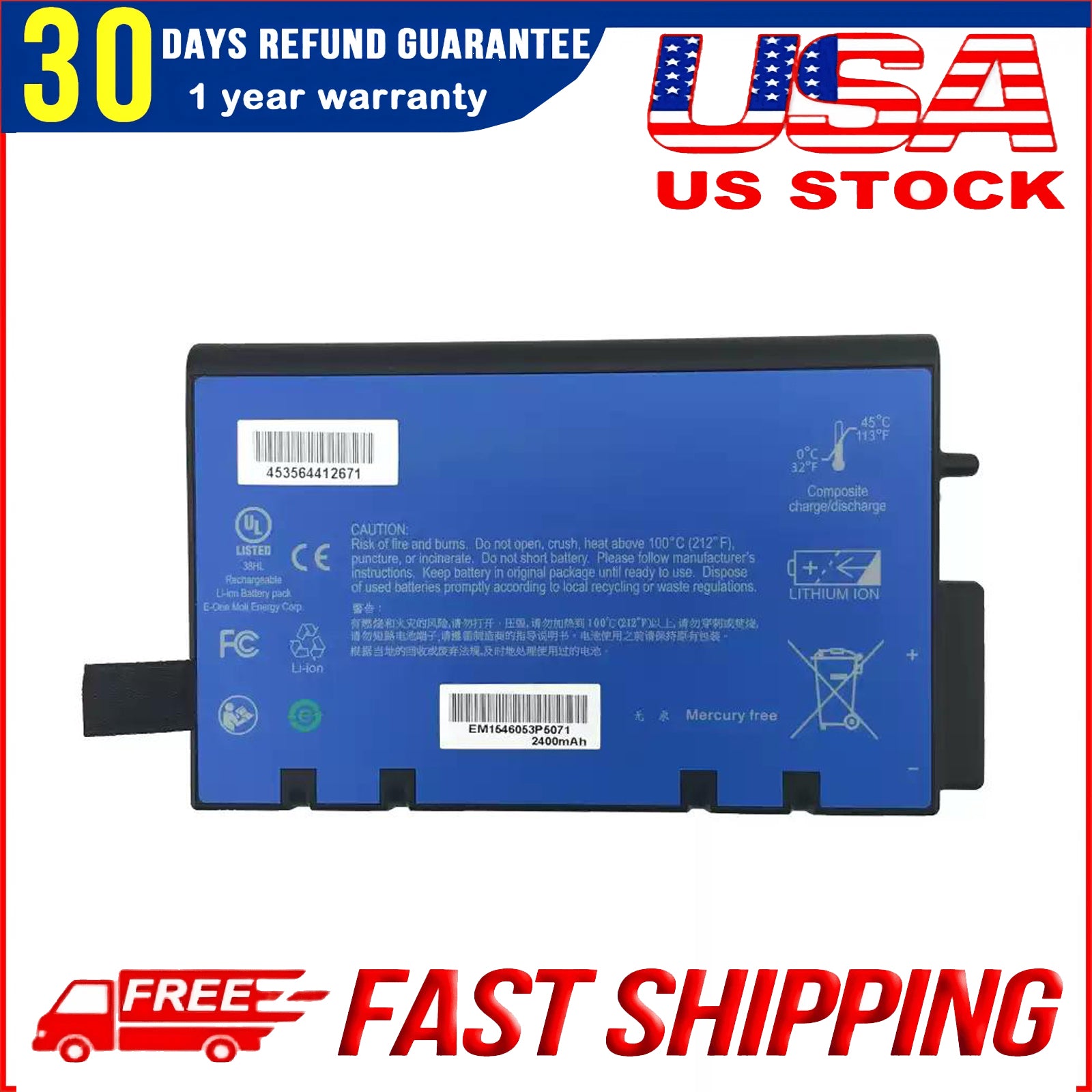 Genuine Philips 989803189981 Battery Replacement for CM10 CM12 CM120 CM150 Patient Monitoring Equipment