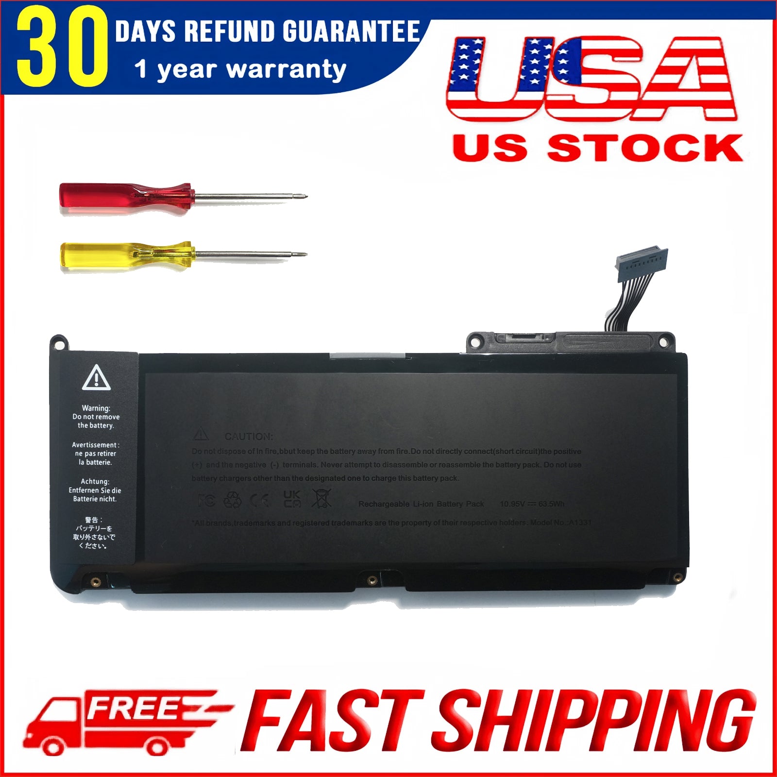 A1331 Battery Replacement for 13" Unibody MacBook (Late 2009, Mid 2010)