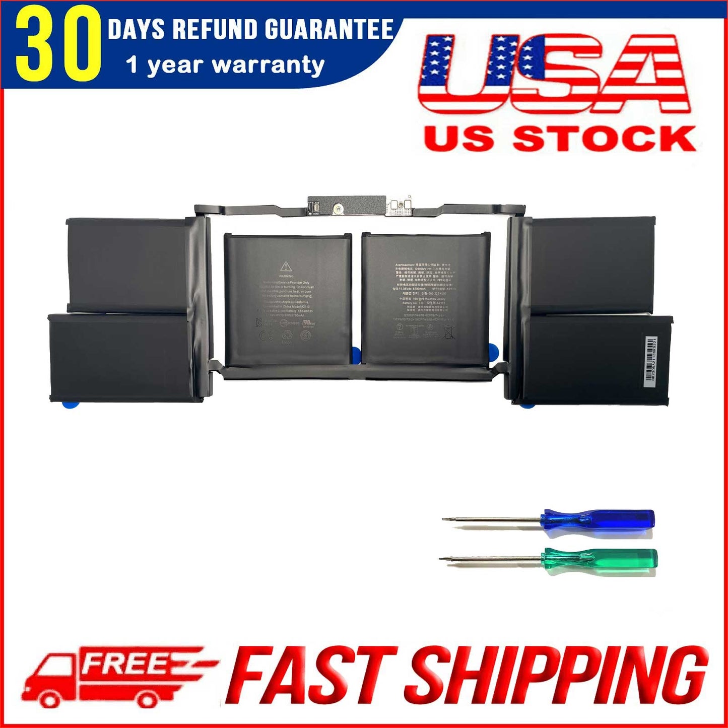 Genuine A2113 Battery for MacBook Pro Retina 16" Model A2141 2019 2020 Year 610-00533