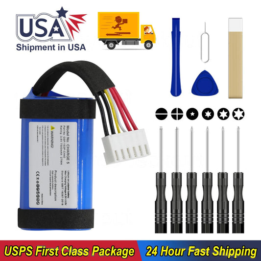 GSP-1S3P-CH40 7500mAh Replacement Battery with Tool Kit for JBL Charge 5 Portable Speaker
