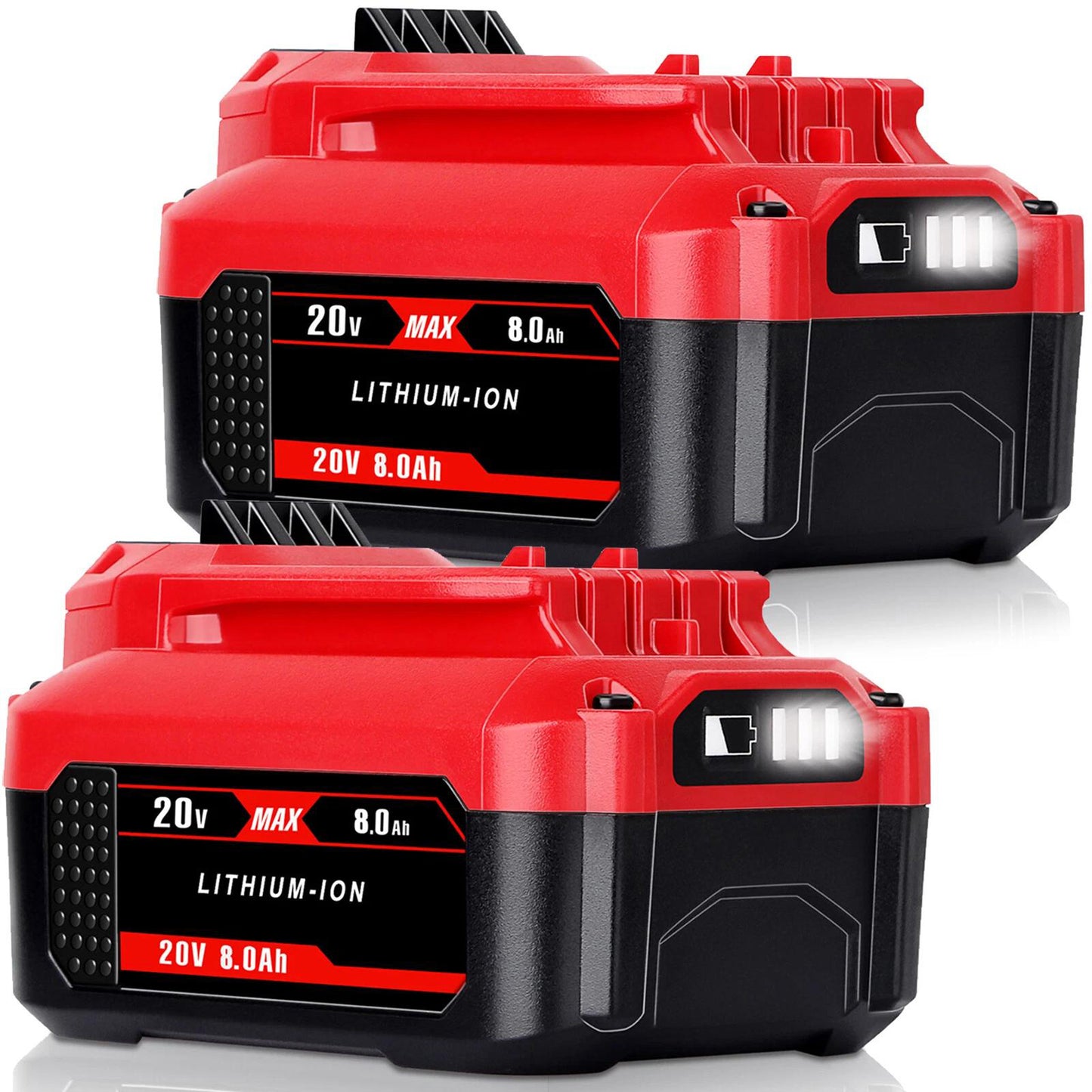 2PCS 20V 8.0Ah High‑Capacity Replacement Battery for Craftsman V20 CMCB204 CMCB202 CMCB201 Cordless Power Tools